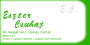 eszter csuhaj business card